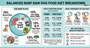 Raw Dog Food Feeding Chart BARF Diet Portion Guide