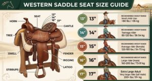 Western Saddle Seat Size Chart