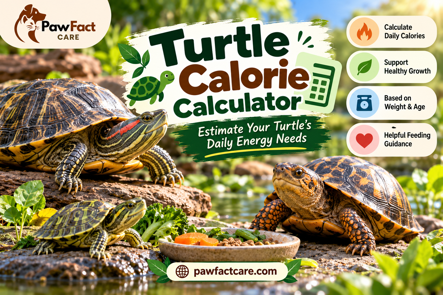 Turtle General Turtle Calorie Calculator – Estimate Daily Calorie Needs